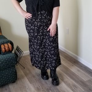 Pale Yellow Floral Maxi Skirt, WeToo brand, Size XL